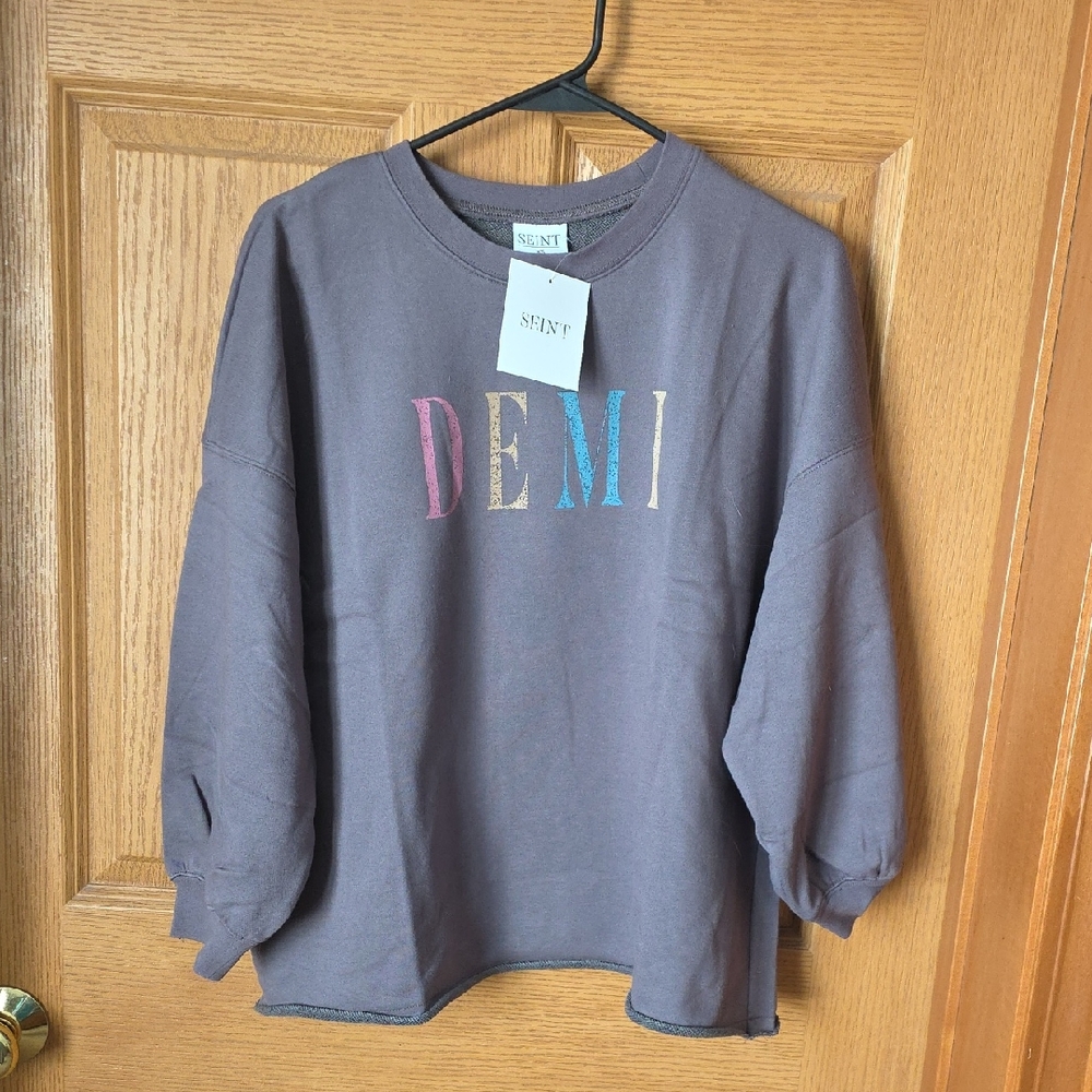 DEMI Women's Crew Neck Sweatshirt - Gray